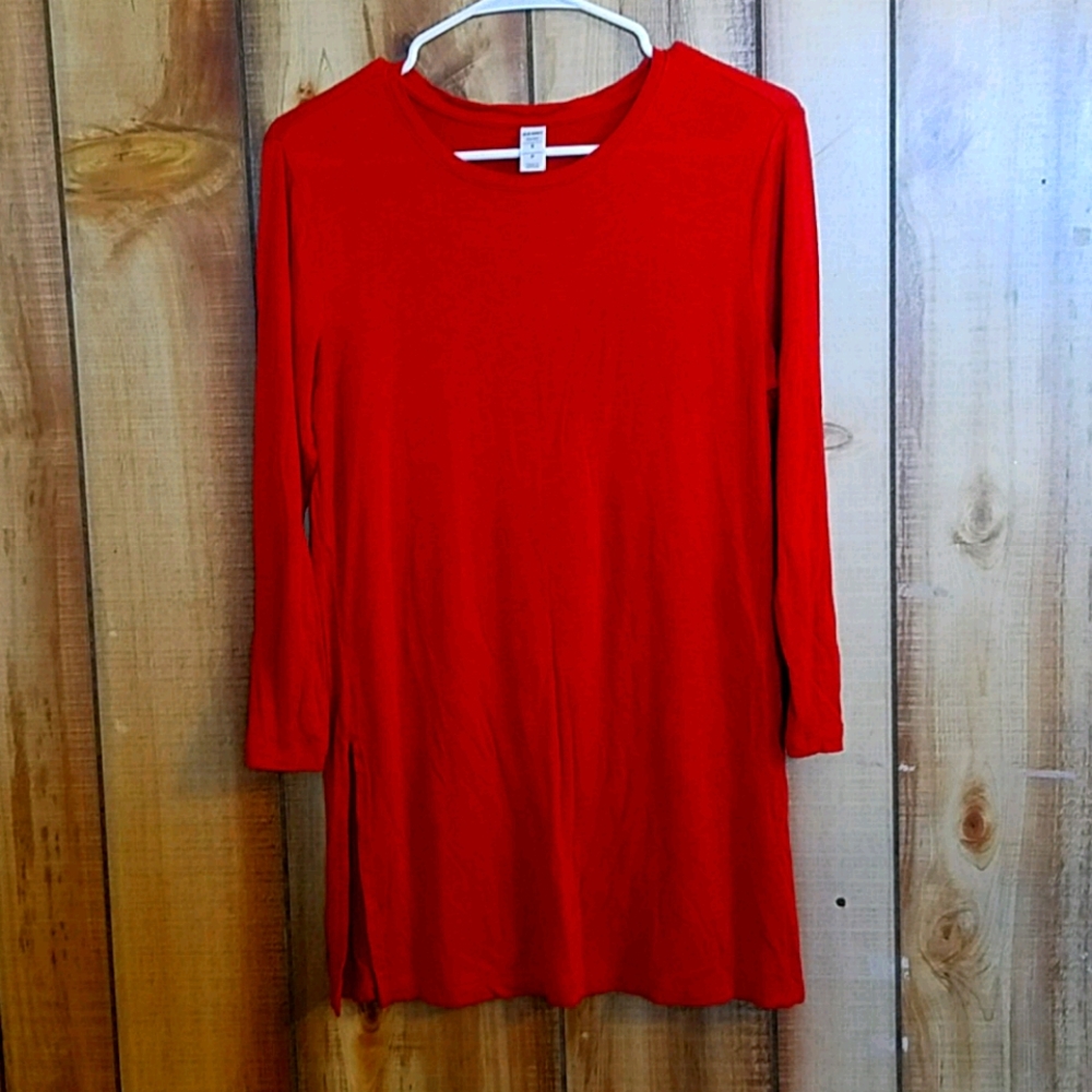 Old Navy luxe red long sleeve women's top